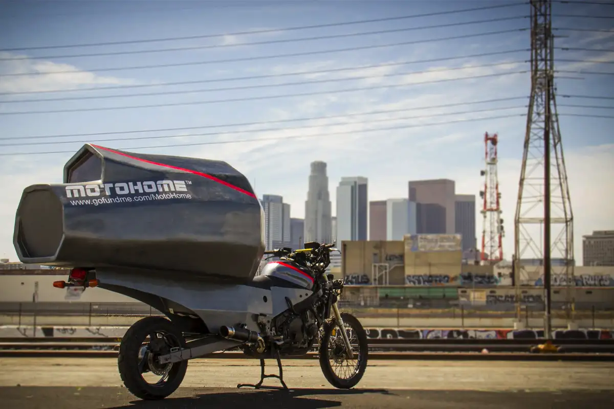 MotoHome: az amerikai diák mókuskerékből lakómodult készített – így válik a motorodból igazi kalandotthon